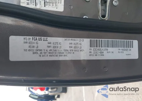 2020 Dodge Charger Sxt Rwd из США, поврежденный, VIN 2C3CDXBG6LH119700